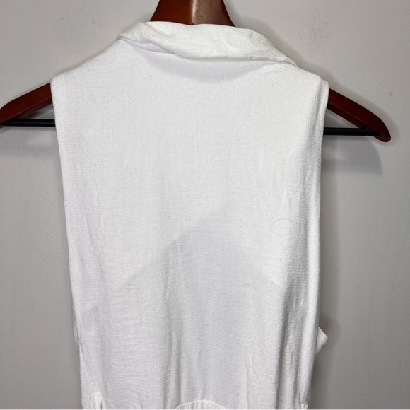 Anthropologie White TIe Front Tunic Vest Size Medium Large - Picture 10 of 14